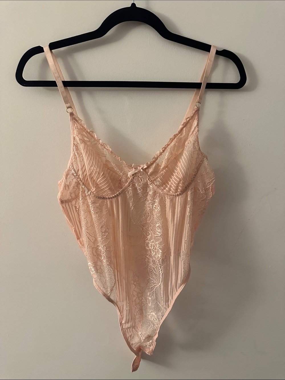 Sheer Lace Bodysuit in Blush Pink Lingerie Fashion Nova